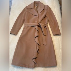 Garnet Hill Size 8 Belted Wool Camel Coat